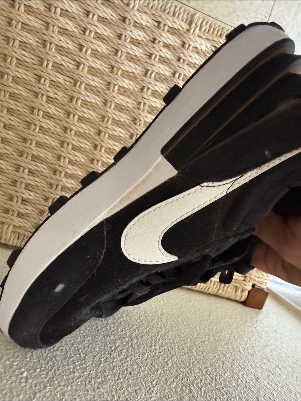 Nike Black & White Swoosh Casual Sneaker
